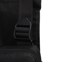 Сумка нагрудная на молнии, наружный карман, цвет чёрный