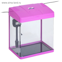 Аквариум SeaStar LS-380F в комплекте: LED-лампа, фильтр, 30 л, розовый Аквариум SeaStar LS-380F в комплекте: LED-лампа, фильтр, 30 л, розовый
