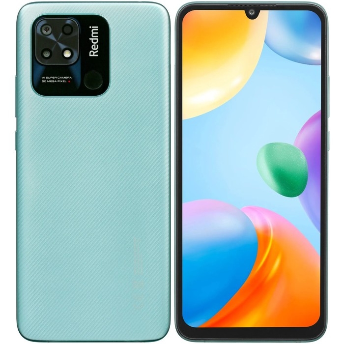 Смартфон Xiaomi Redmi 10C RU, 6.71 Смартфон Xiaomi Redmi 10C RU, 6.71", IPS, 4 Гб, 64 Гб, 50 Мп, 5 Мп, 5000 мАч, NFC, зеленый