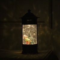 Светодиодная фигура &laquo;Фонарь с эльфом&raquo; 14 &times; 27 &times; 14 см, пластик, батарейки ААх3 (не в комплекте), USB, свечение тёплое белое