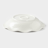 Тарелка керамическая обеденная &laquo;Воздушность&raquo;, 1,1 л, d=28 см, цвет белый