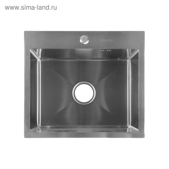 Мойка FABIA PROFI, 50х45 см, врезная, S = 3,0 и 0,8 мм, сифон с переливом + корзина Мойка FABIA PROFI, 50х45 см, врезная, S = 3,0 и 0,8 мм, сифон с переливом + корзина