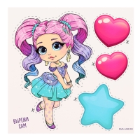 Декор на стену «Девочка», 5 карточек в комплекте Декор на стену «Девочка», 5 карточек в комплекте