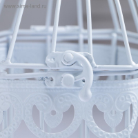 Клетка шестиугольная "Бабочки", 14,5х23см, белая Клетка шестиугольная "Бабочки", 14,5х23см, белая