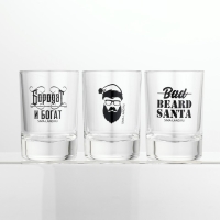 Новый год. Набор рюмок подарочный &laquo;Будь лучшим в новом году&raquo;, 3 шт., 50 мл