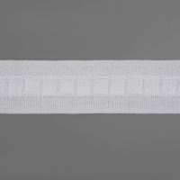 Шторная лента фиксированная сборка, матовая, 3 см, 50 &plusmn; 1 м, цвет белый