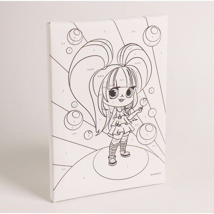 Картина по номерам для детей &laquo;Сладкая девчонка&raquo;, 21 х 15 см