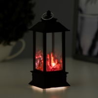 Ночник "Фонарь с углями" LED от батареек 3хLR44 черный 5,5х5,5х13 см Ночник "Фонарь с углями" LED от батареек 3хLR44 черный 5,5х5,5х13 см