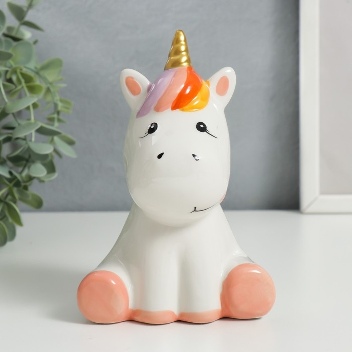 Копилка керамика Копилка керамика "Единорожка с язычком" 12х9х14,7 см