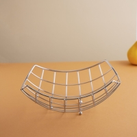 Фруктовница Доляна &laquo;Решето&raquo;, 23,5&times;23,5&times;10,5 см, цвет серебряный