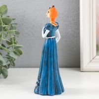 Сувенир полистоун "Леди кошка в синем платье"