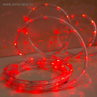 Световой шнур Luazon Lighting 10 мм, IP65, 5 м, 24 LED/м, 220 В, 8 режимов, свечение красное Световой шнур Luazon Lighting 10 мм, IP65, 5 м, 24 LED/м, 220 В, 8 режимов, свечение красное