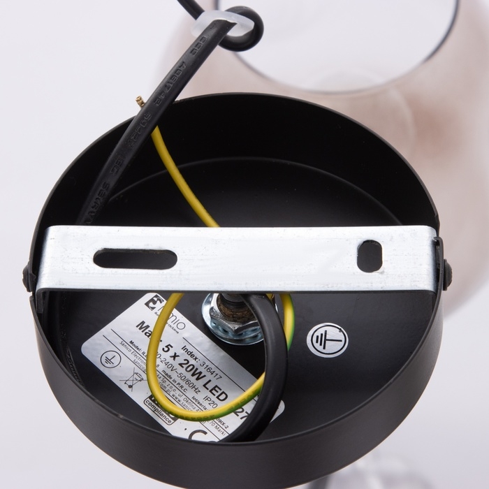 Люстра Оливия 5х60Вт Е27 Черный