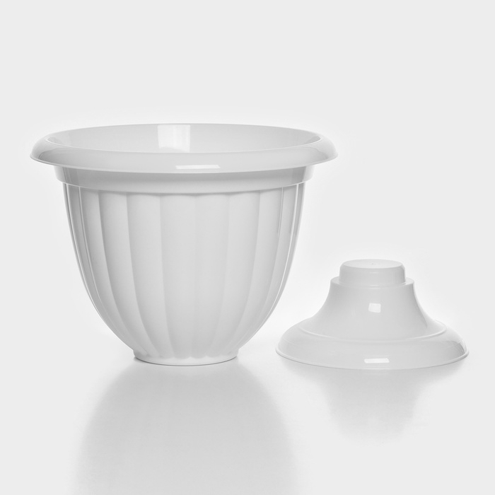 Кашпо уличное на ножке «Жасмин», 9 л, цвет белый Кашпо уличное на ножке «Жасмин», 9 л, цвет белый