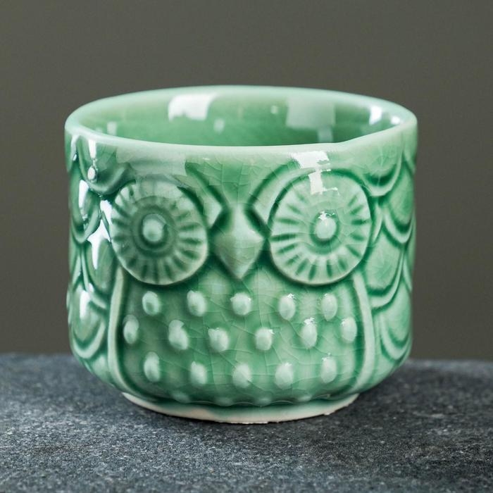 Горшок "Филин" 6,5х6,5х5,5см, МИКС