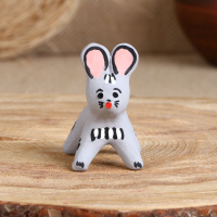 Сувенир &laquo;Зайка&raquo;, белый, серый, 3,5&times;4&times;5,5 см, каргопольская игрушка, микс