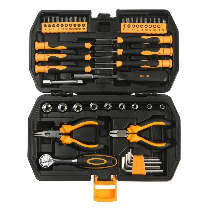 Набор инструментов универсальный для дома DEKO TZ45, в кейсе, 45 предметов