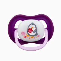 Соска - пустышка анатомическая «Пингвинчик», +6 мес., цвет фиолетовый Соска - пустышка анатомическая «Пингвинчик», +6 мес., цвет фиолетовый