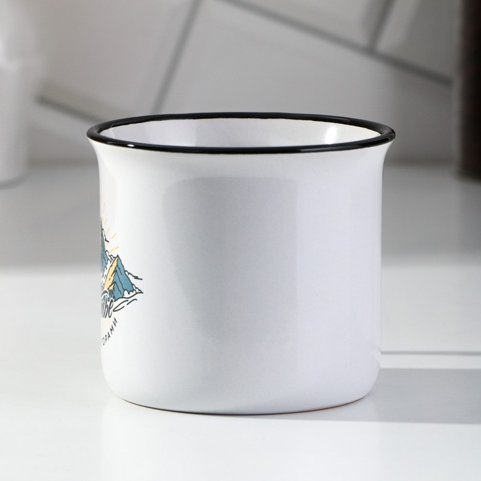 Кружка керамическая &laquo;Счастье не за горами&raquo;, 450 мл, цвет белый