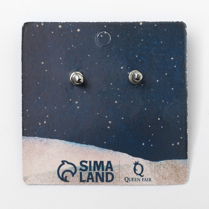 Новый год! Серьги &laquo;Новогодние&raquo; ёлка-трафарет, цвет белый в золоте