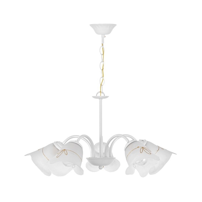 Люстра потолочная Настольгия 5х40Вт Е27 Белый 55x55x55 см