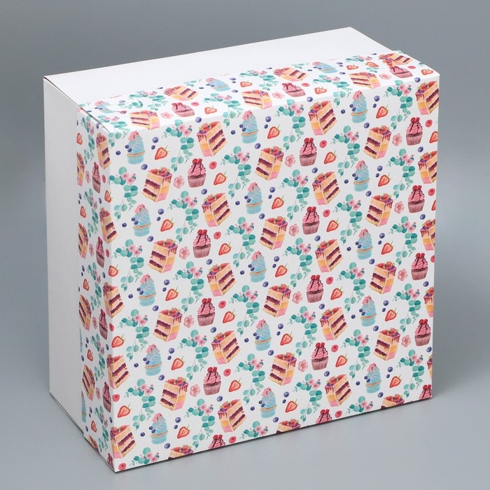 Коробка для торта, кондитерская упаковка &laquo;Сладости&raquo;, 31 х 31 х 15 см