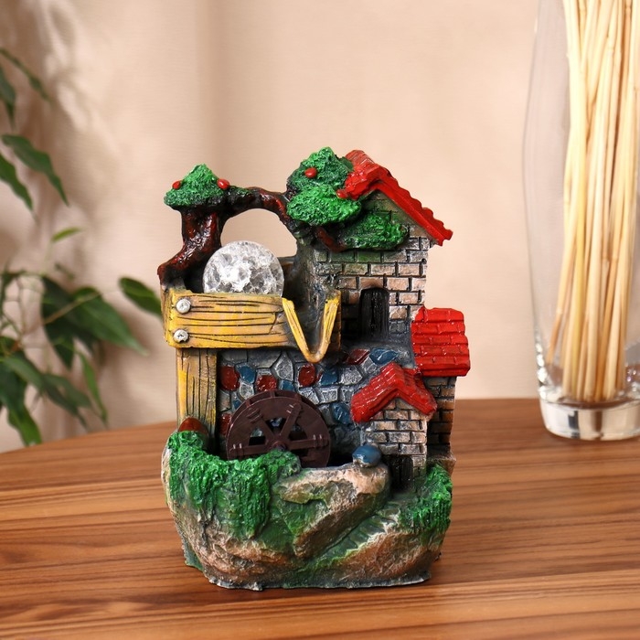 Фонтан Фонтан "Домик в лесу" 13х14,5х19,5 см (с подсветкой)