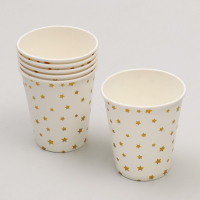 Набор посуды &laquo;С днём рождения&raquo;, золотые звёзды