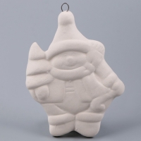 Новый год! Ёлочное украшение под раскраску &laquo;Снеговик с елкой&raquo; с подвесом, кисть