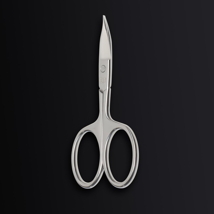 Ножницы маникюрные &laquo;Premium&raquo;, загнутые, широкие, заострённые, 9,5 см, на блистере, цвет серебристый