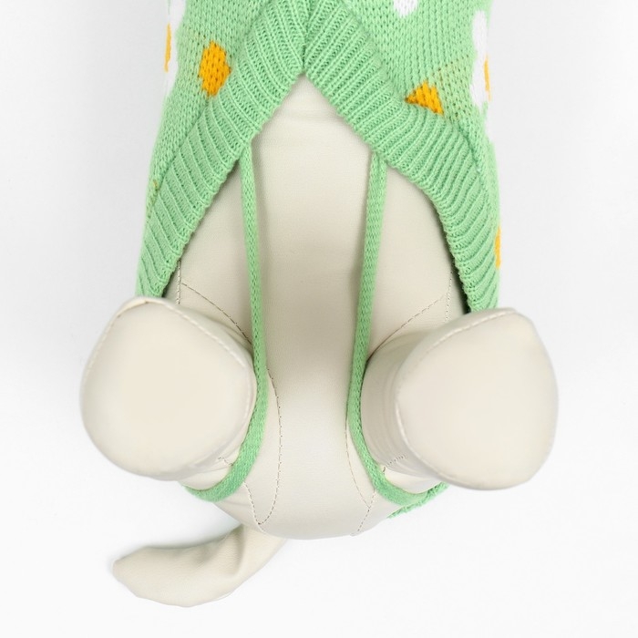 Свитер Свитер "Ромашки", размер XS (ДС 20, ОШ 21, ОГ 30 см), зелёный