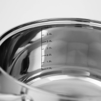 Набор посуды из нержавеющей стали Доляна &laquo;Гретте&raquo;, 3 предмета: сотейник 1,5 л, d=16 см, кастрюли 2 л, 4 л, d=18 см, d=22 см, крышки