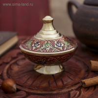 Шкатулка латунь "Царская" 8х8х7,5 см