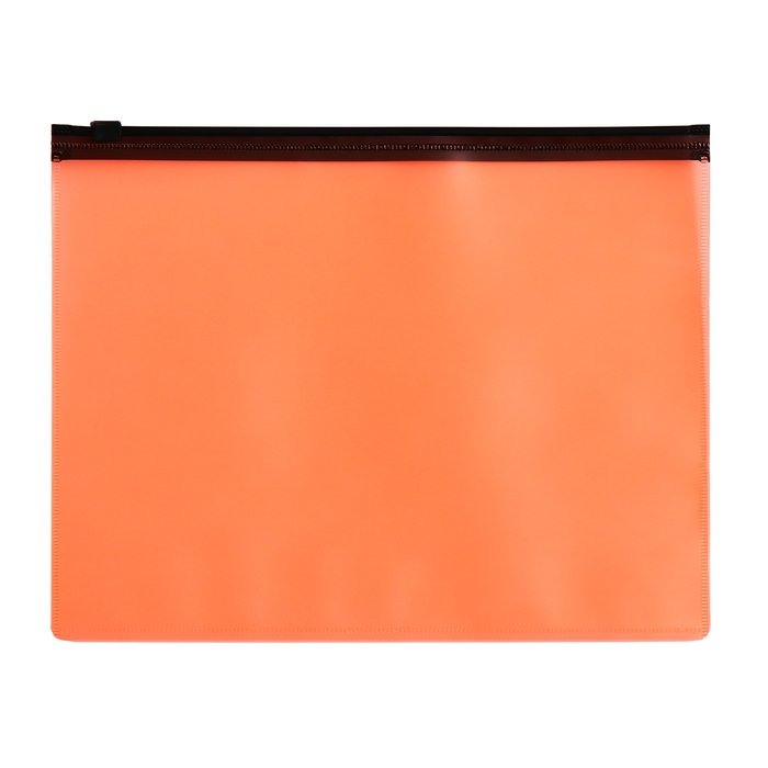 Набор папок-конверт на ZIP-молнии А5, 150 мкм, Calligrata Neon, c черной молнией, полупрозрачные, неон, 12 штук, микс