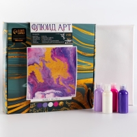 Набор для творчества. Флюид арт. Рисование акрилом на холсте с поталью &laquo;Розовое настроение&raquo;