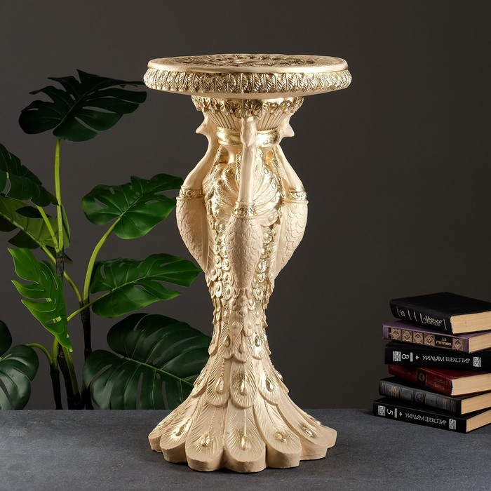 Фигура - подставка "Павлины" слоновая кость, 68х35х35см