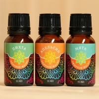 Набор эфирных масел "Мята. Апельсин. Пихта" косметический, 3 шт по 15 мл Набор эфирных масел "Мята. Апельсин. Пихта" косметический, 3 шт по 15 мл