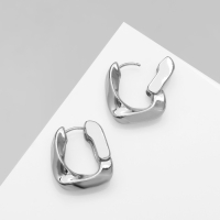 Серьги металл &laquo;Богема&raquo; изгиб, цвет серебро