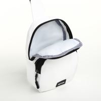 Сумка-слинг на молнии TEXTURA, наружный карман, цвет белый Сумка-слинг на молнии TEXTURA, наружный карман, цвет белый