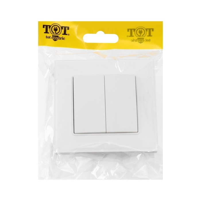 Выключатель проходной TOT Matte Glass, 10 А, 2 кл., скрытый, стекло, белый Выключатель проходной TOT Matte Glass, 10 А, 2 кл., скрытый, стекло, белый