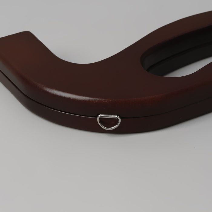 Ручка-фермуар деревянная, на магнитах, с креплением, 27 &times; 12 &times; 2,5 см, цвет коричневый