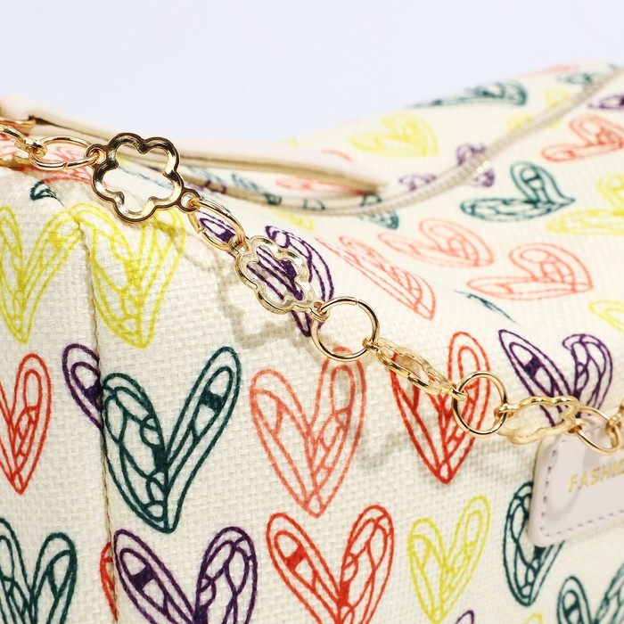 Сумка кросс-боди на молнии, цвет бежевый/разноцветный Сумка кросс-боди на молнии, цвет бежевый/разноцветный