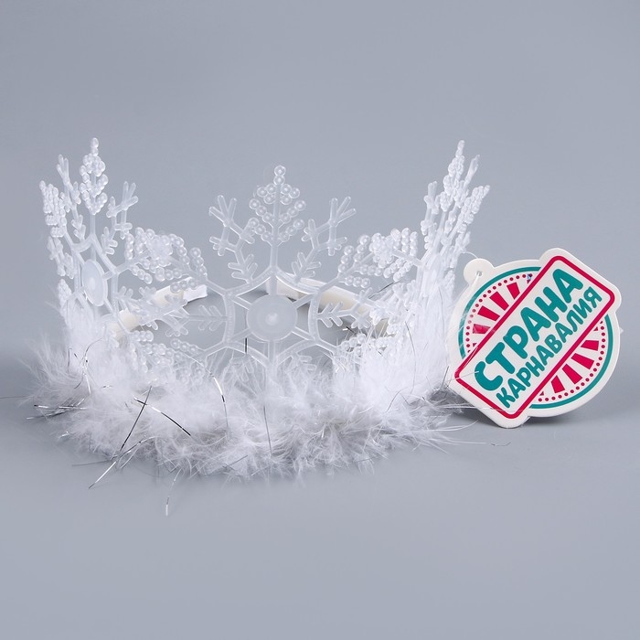 Корона &laquo;Снежинка&raquo;, с пухом