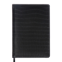 Ежедневник датированный 2024 A5 176 листов, deVENTE.Wild, твёрдая обложка из искусственной кожи, золотой срез, ляссе, кремовый блок 70 г/м2, чёрный