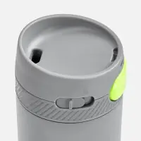 Термостакан X1 с цветной кнопкой, серый с желтым