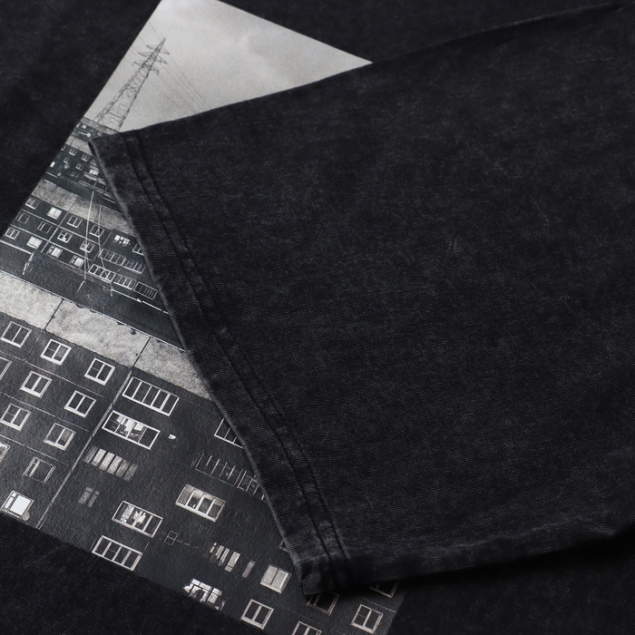 Футболка мужская MIST Футболка мужская MIST "Город" из вареного хлопка, цв. черный, р-р XL