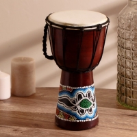 Сувенирный музыкальный инструмент "Барабан Джембе узорчатый" 30х16х16 см МИКС Сувенирный музыкальный инструмент "Барабан Джембе узорчатый" 30х16х16 см МИКС