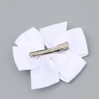 Бант для волос на заколке белый, Принцессы