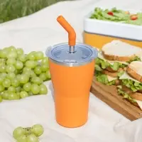 Термостакан Sapporo без логотипа, оранжевый