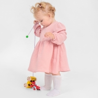 Платье с воротничком Крошка Я Муслин, 92-98, пудровый